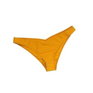 Kendall & Kylie Swimwear Bikini Bottom Only Orange Metallic Size Large NWT